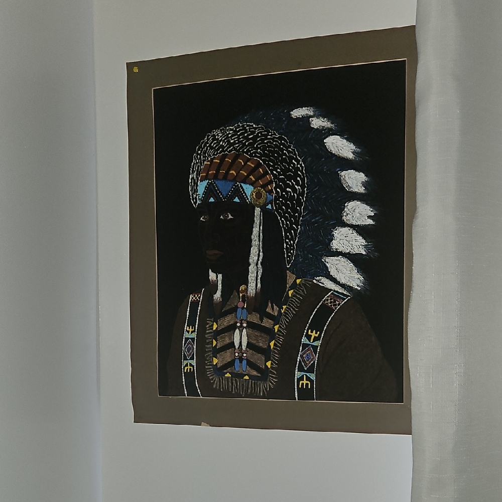 Native American Chief Portrait Art